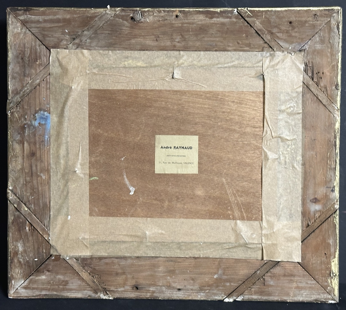 André Raynaud 1890-1974 Painting Aiguille Verte Chamonix And Chalet Mont Blanc Alps Mountain 74-photo-1