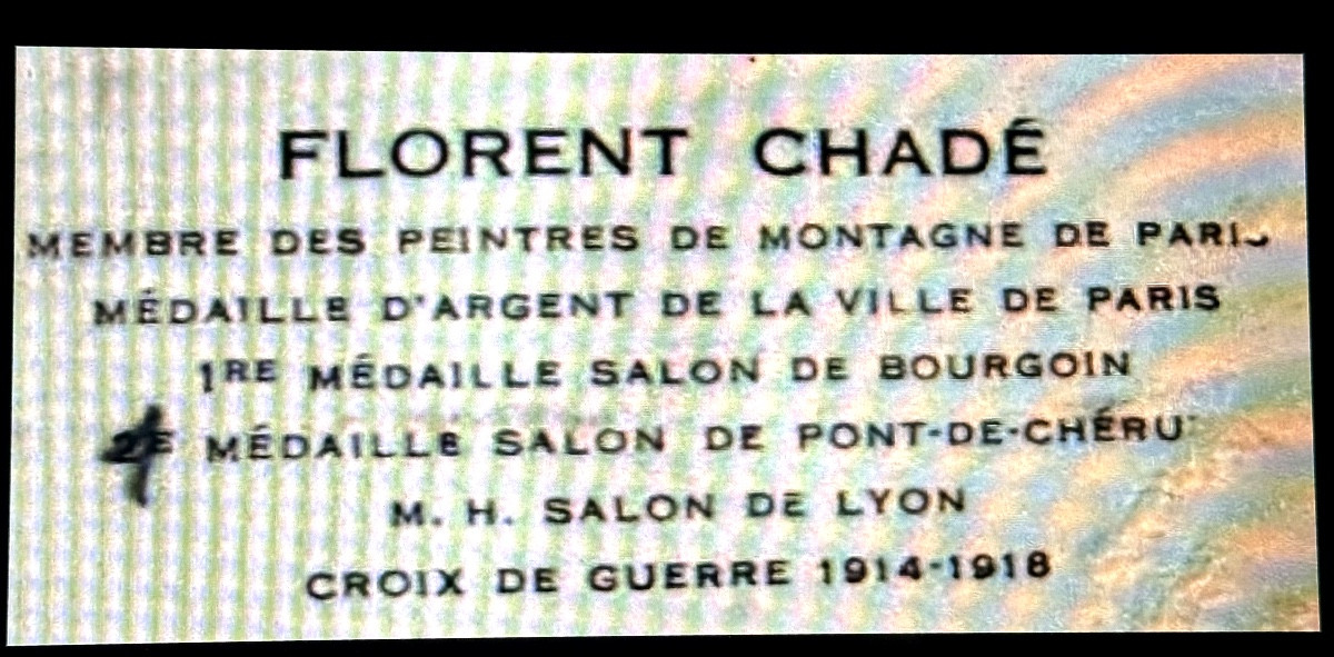 Florent Chadé 1896-1985 Oil Painting, Château De Vizille, Dauphiné, Grenoble, Isère, Jarrie, Chade -photo-3