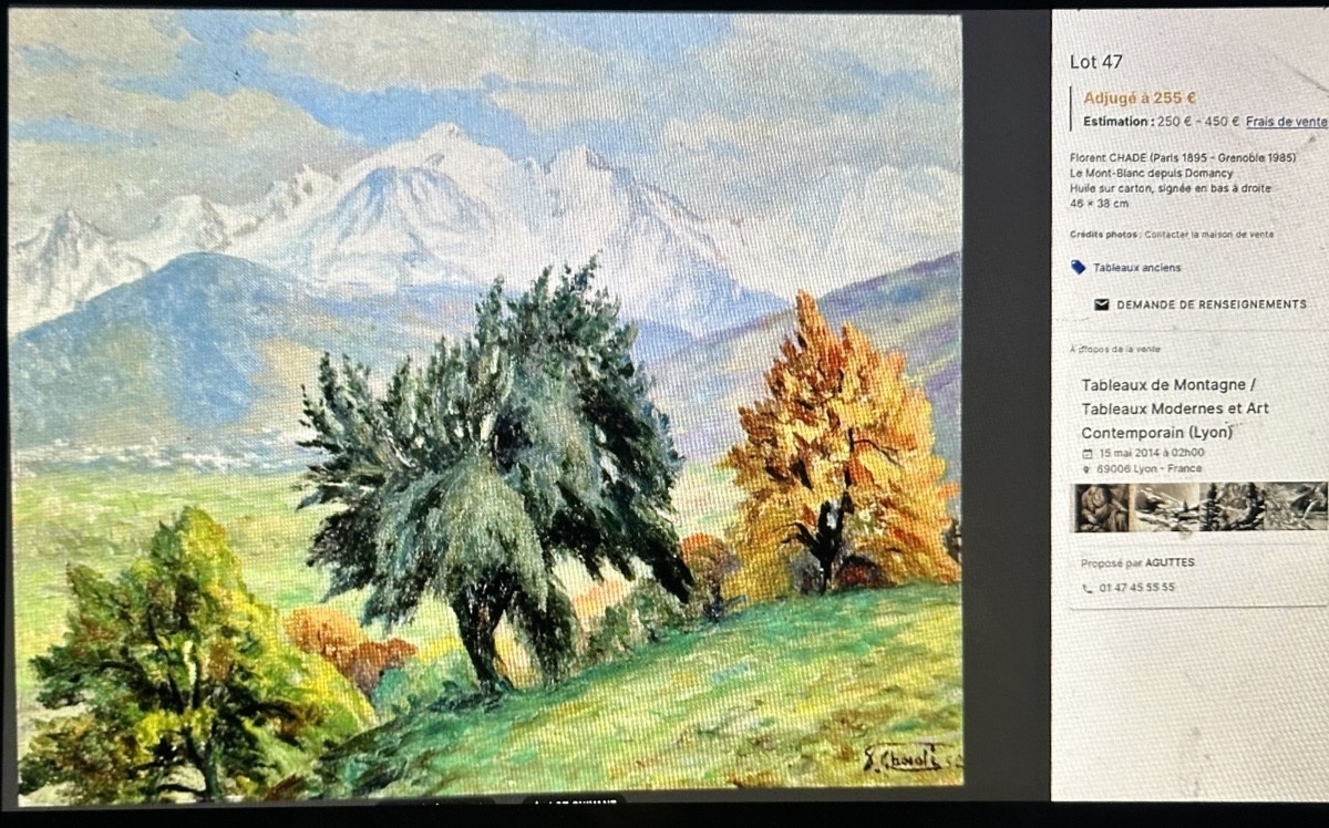 Florent Chadé 1896-1985 Oil Painting, Château De Vizille, Dauphiné, Grenoble, Isère, Jarrie, Chade -photo-5