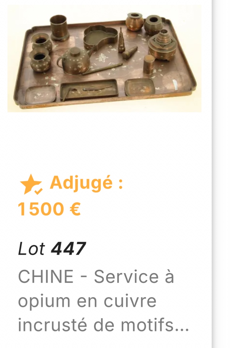 CHINE Rare plateau à opium fin 19e en cuivre incrusté de dragon phénix tortue pour fumeurs-photo-7