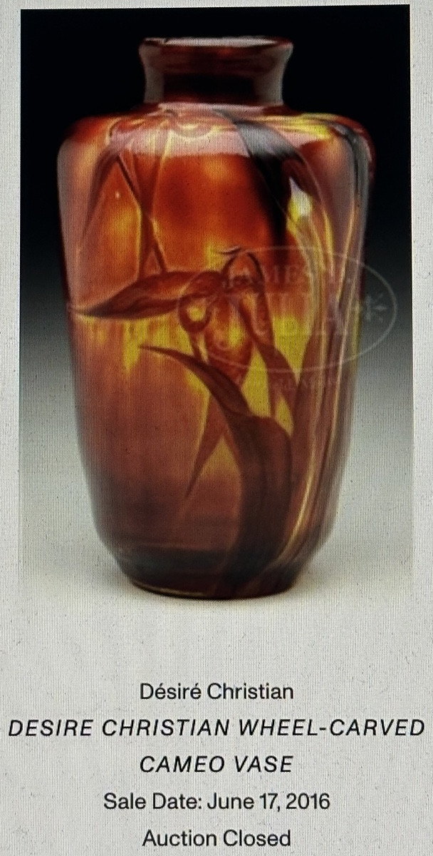 Attributed To Désiré Christian 1846-1907, Rare Vase Of Orchids In Engraved And Hammered Glass, Meisenthal -photo-8