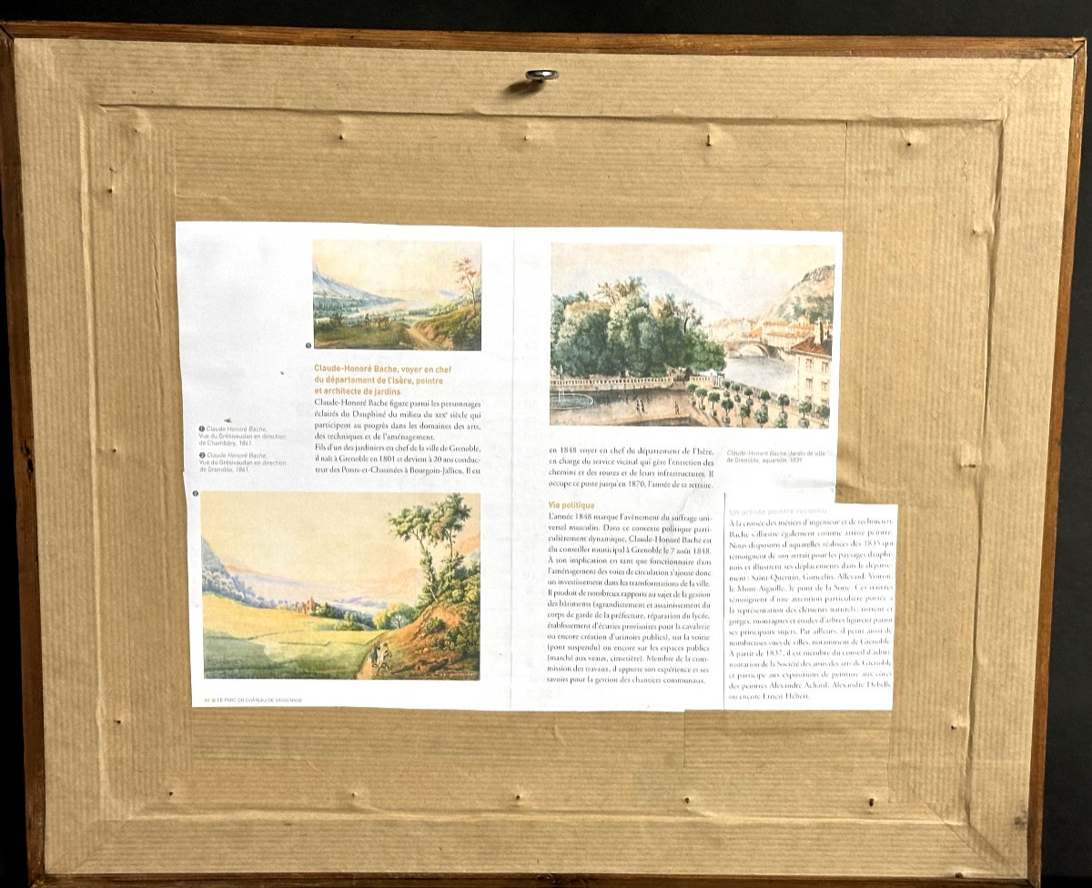 Claude Honoré Bache 1801-1872 Allevard Drawing Dauphiné Belledonne Grenoble-photo-2