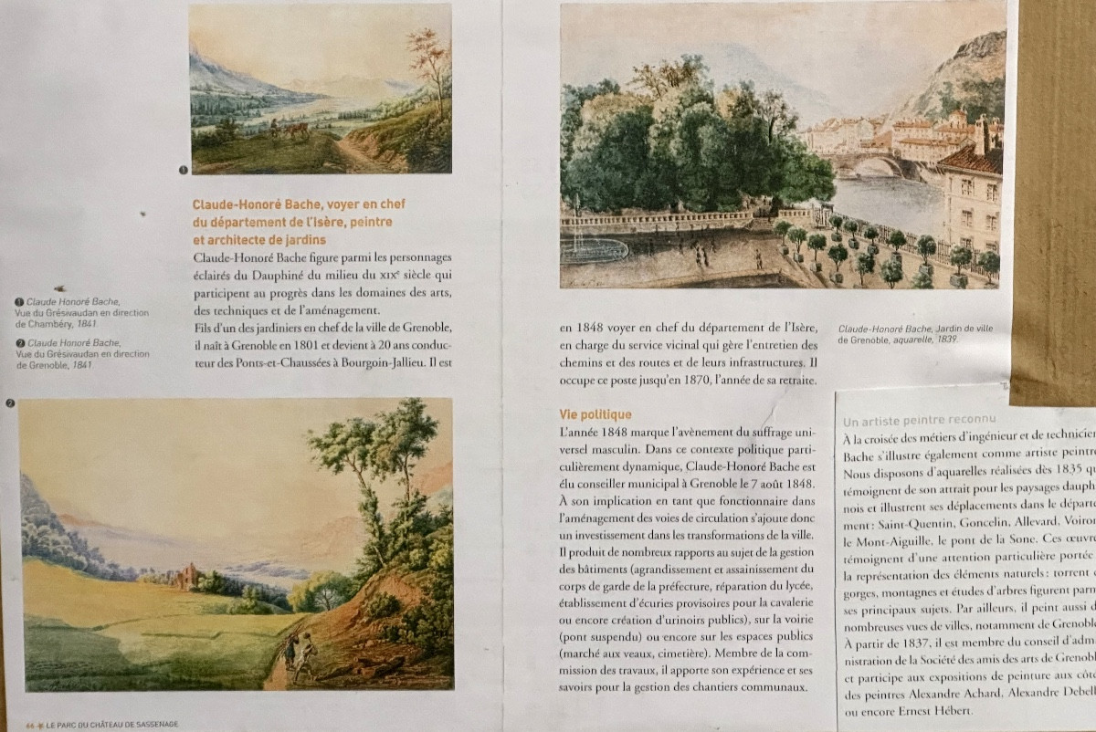 Claude Honoré Bache 1801-1872 Allevard Drawing Dauphiné Belledonne Grenoble-photo-3