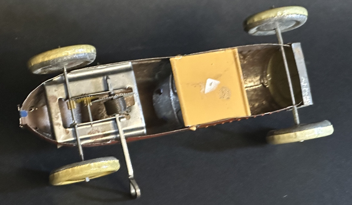 MEMO voiture de course No 908 en tole lithographiée jouet en très bon état /12-photo-3