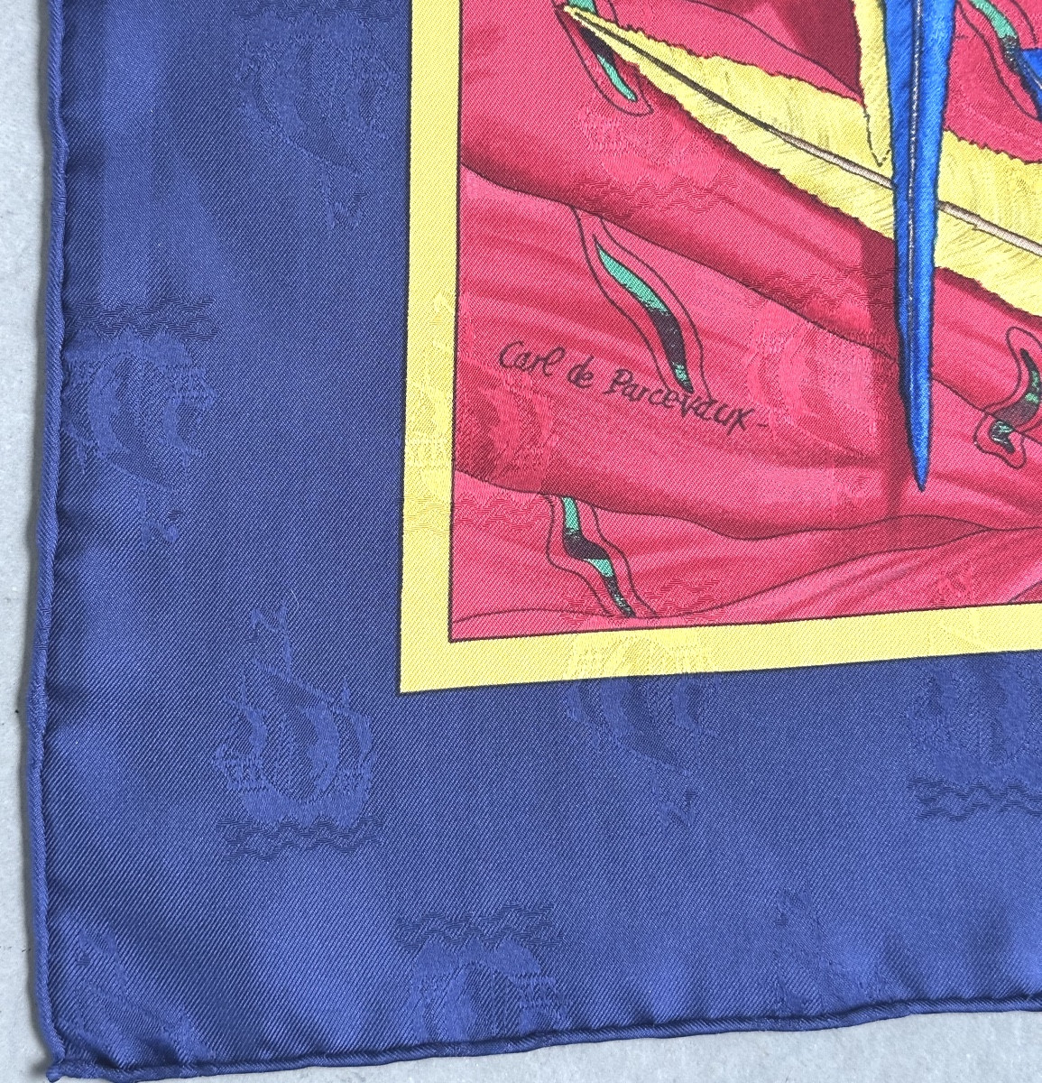 Hermès Silk Scarf 1992 Christopher Columbus Discovers America Near Mint Condition Special Edition-photo-4