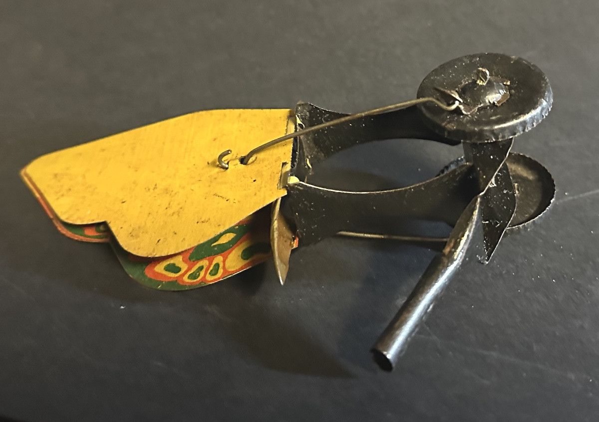 Jouet Charles ROSSIGNOL papillon articulé en tôle lithographiée C. R. 22,3cm /13-photo-2