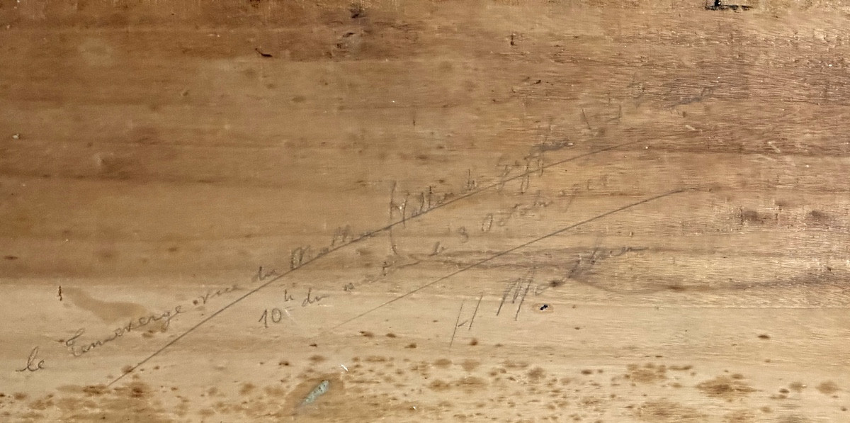 Hippolyte Mouthier 1880-1975 Oil Painting, Le Tenneverge, Griffe, Haute-savoie, Alps, Mountain -photo-4