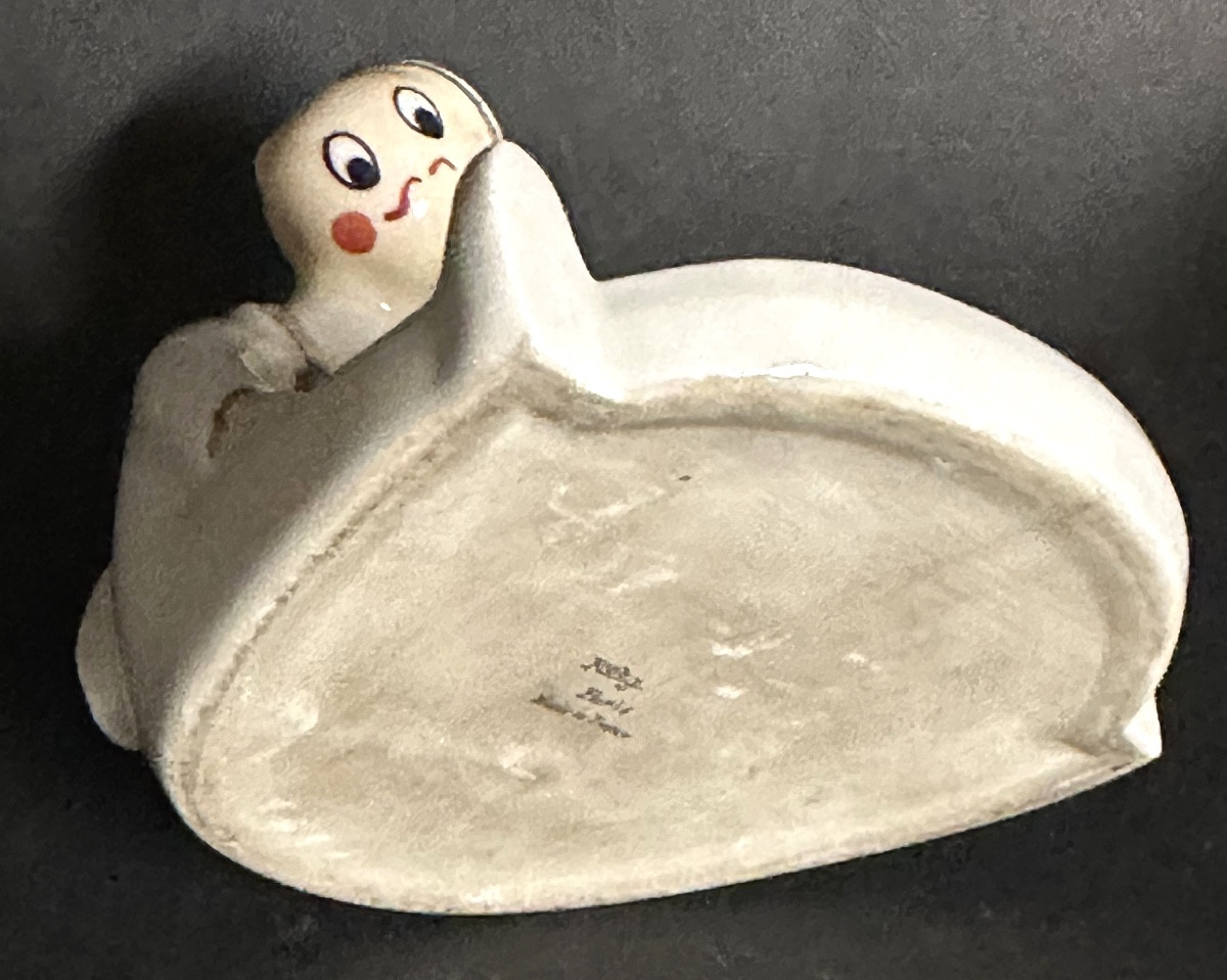 ROBJ Caddy golfeur en porcelaine signé Golf Art Deco sport-photo-2