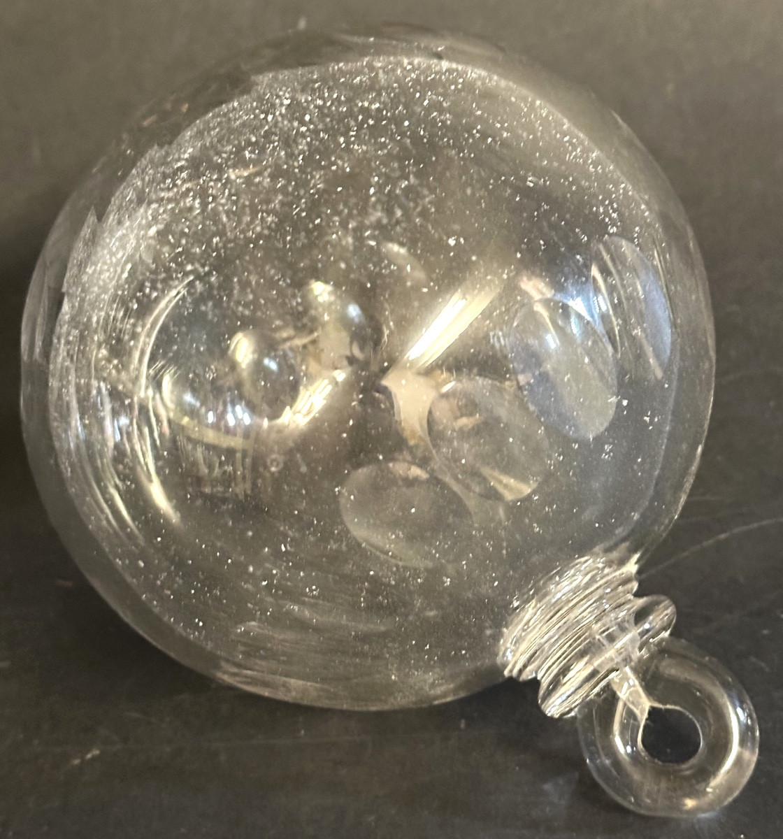 Importante boule de lustre en cristal de BACCARAT XIXe facetée et taillée-photo-4