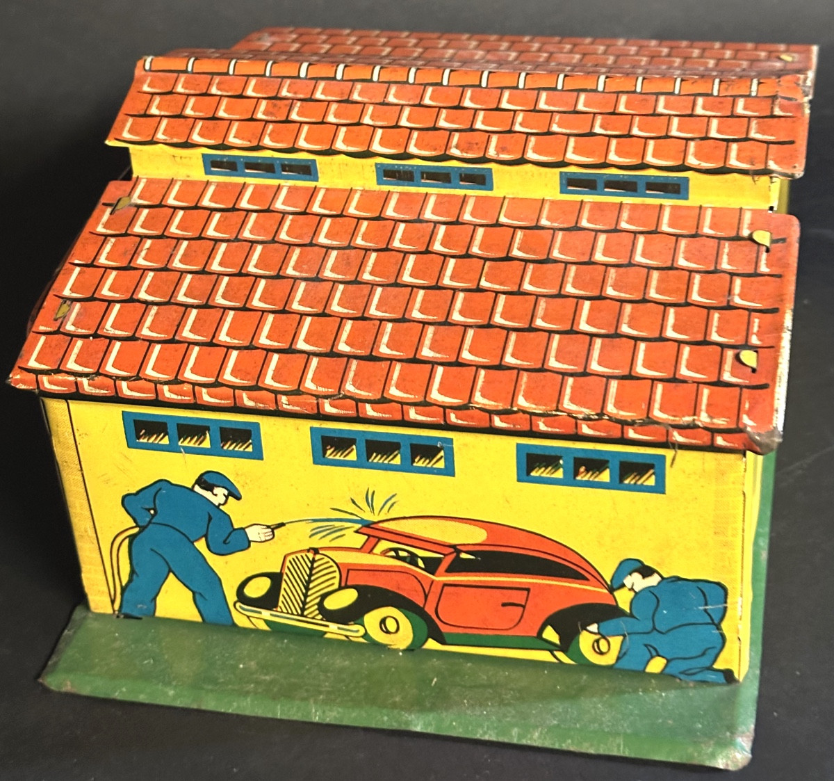 NEMO Garage jouet 1940 en tôle lithographiée En très bon état /16-photo-4