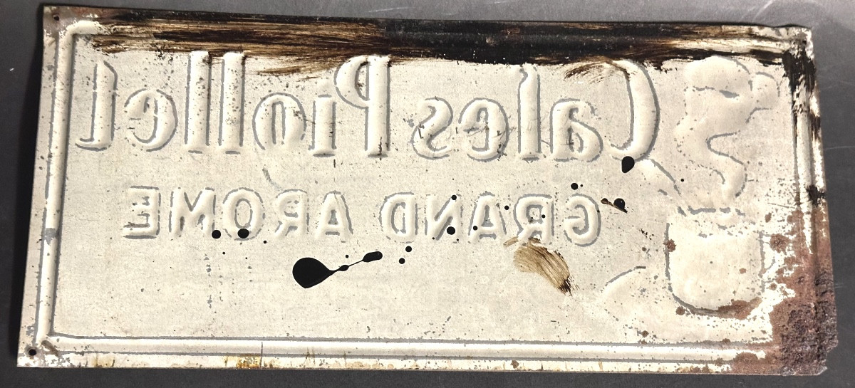 CAFÉS PIOLLET plaque publicitaire en tôle lithographiée Pub café cacao-photo-3