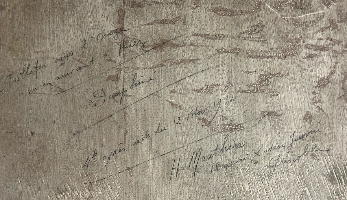 Hippolyte MOUTHIER 1880-1975 huile TAILLEFER 1934 Huez massif des Écrins Belledonne montagne -photo-1