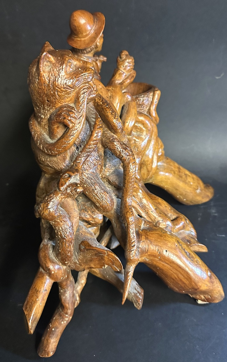 Ancien Art Populaire Grande racine sculptée 39 cm -photo-2