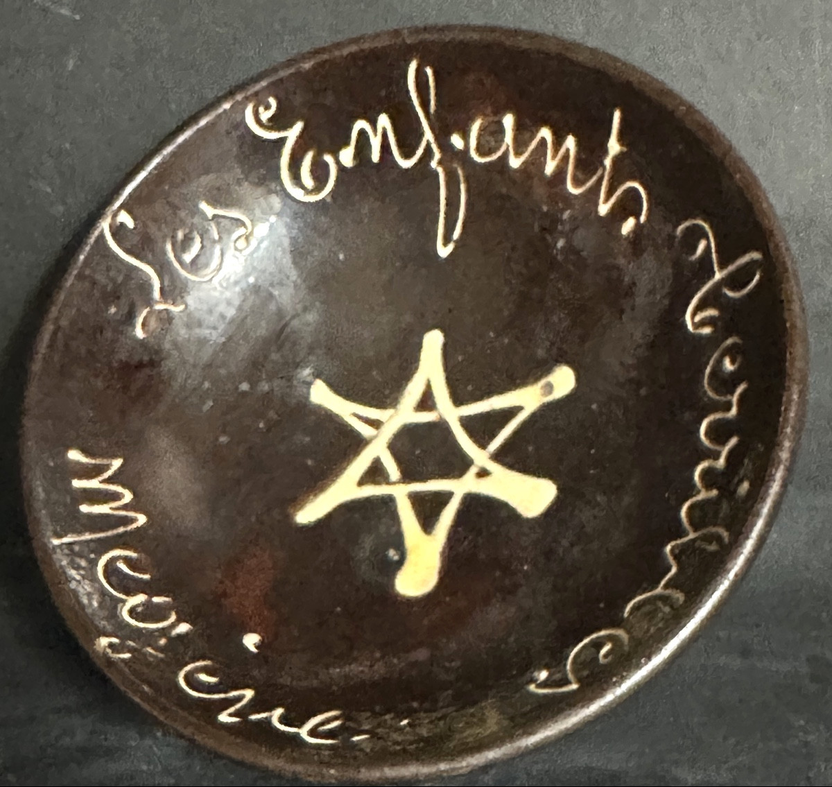 Jean COCTEAU Ceramique 1950 Les Enfants Terribles à Megeve Hôtel Mont Blanc fête Jean Marais-photo-2