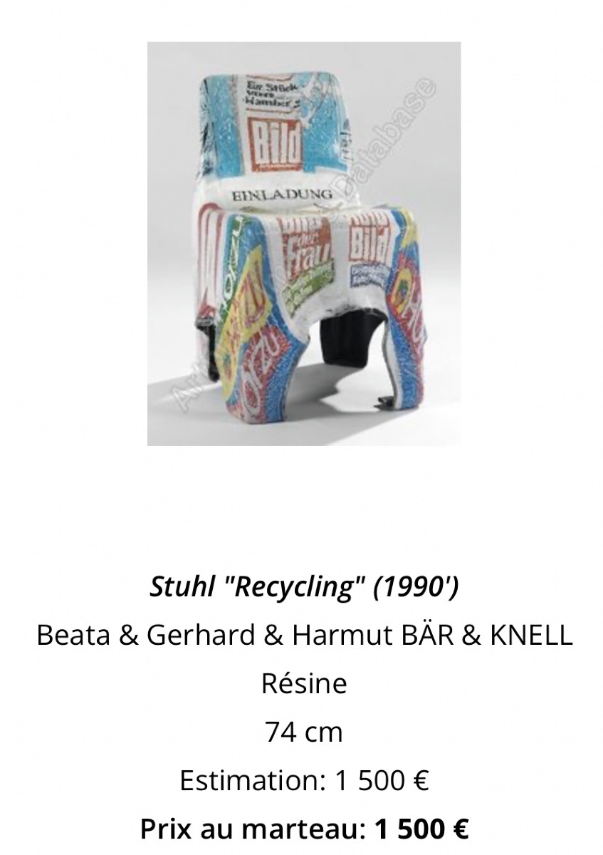 BÄR et KNELL Rare suite de 6 sièges Design en résine recyclée Signés tabourets -photo-5