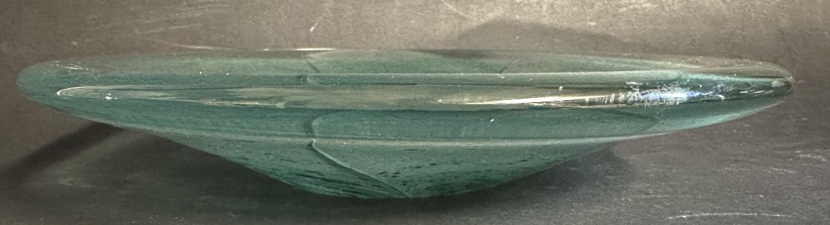 Daum Crystal And Pâte De Cristal Centerpiece/bowl, Signed 1970, Blue -photo-3