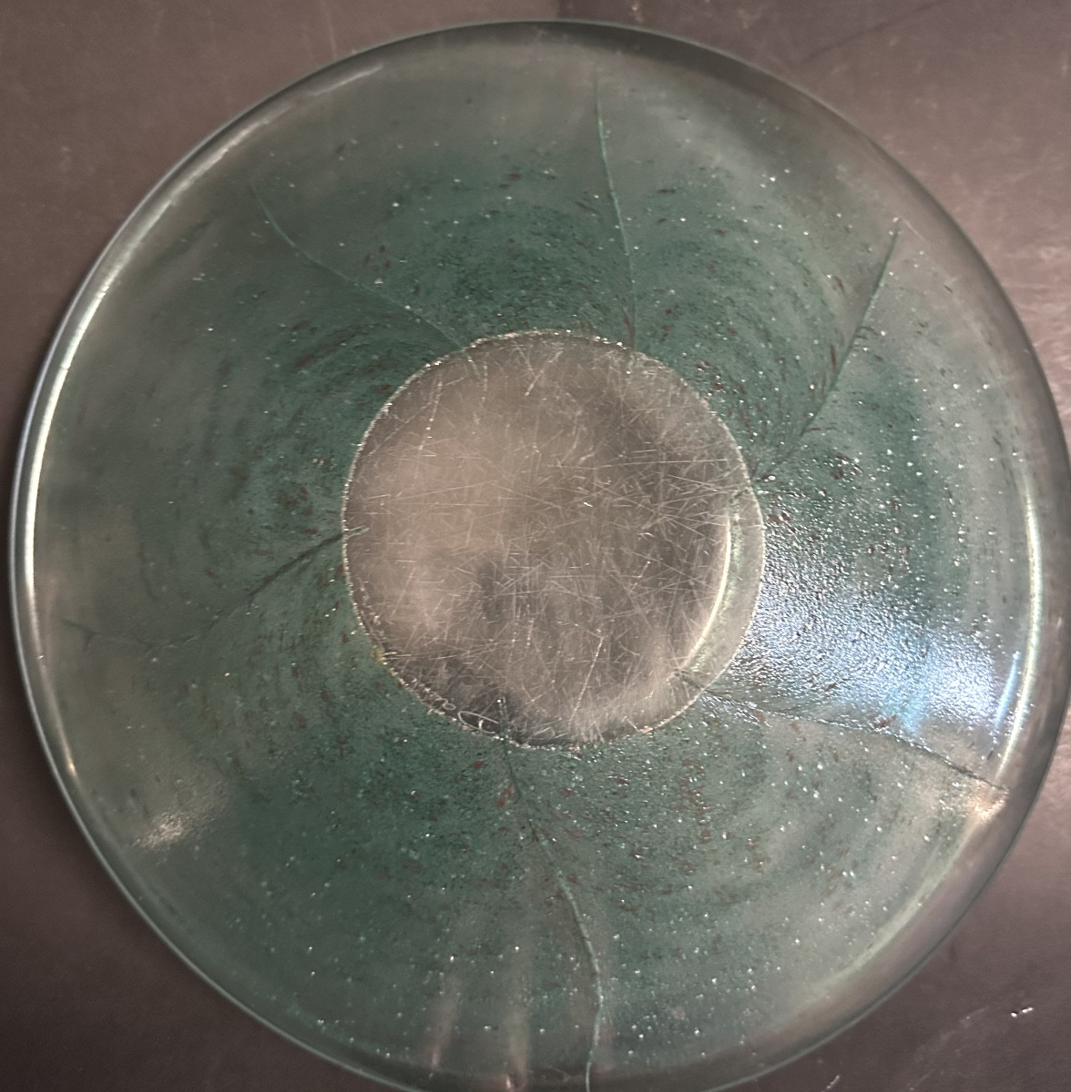 Daum Crystal And Pâte De Cristal Centerpiece/bowl, Signed 1970, Blue -photo-4