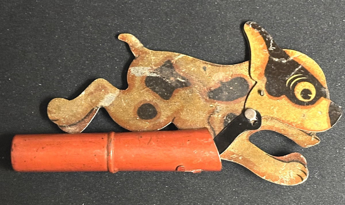 Chien aboyeur en tole lithographiée Sifflet Benjamin Rabier attribué /18 -photo-2