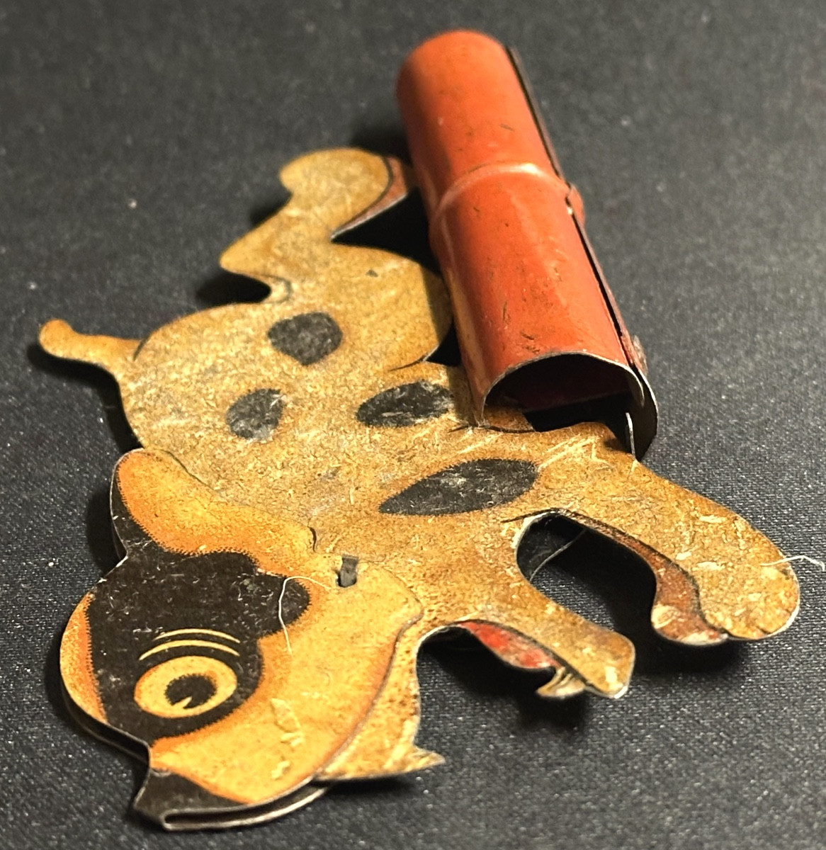 Chien aboyeur en tole lithographiée Sifflet Benjamin Rabier attribué /18 -photo-4