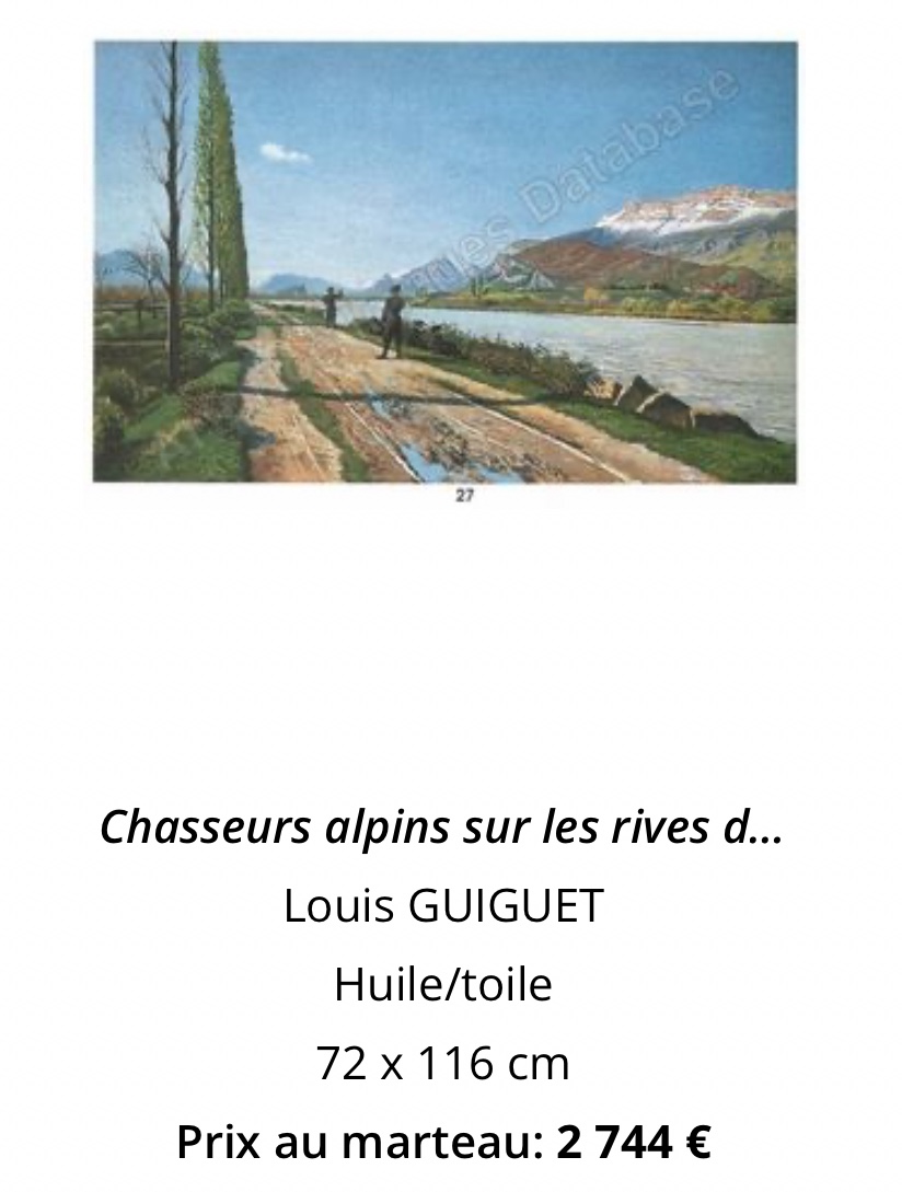 Louis GUIGUET 1861-1928 Grande huile 1893 Paysage montagneux en Briançonnais Dauphiné Alpes -photo-4