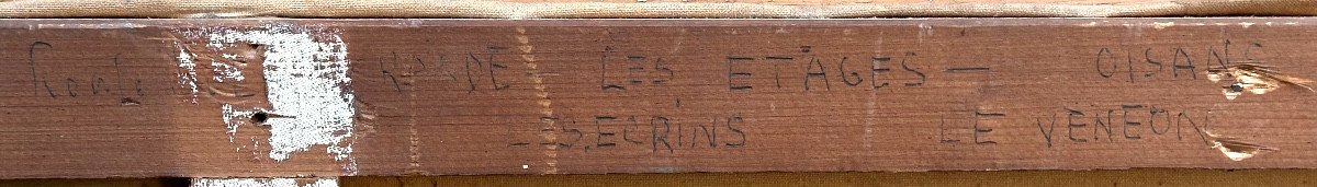 Lucien QUENARD 1902-1995 Grande huile route de la Bérarde Les Écrins le Veneon Oisans Alpes-photo-2