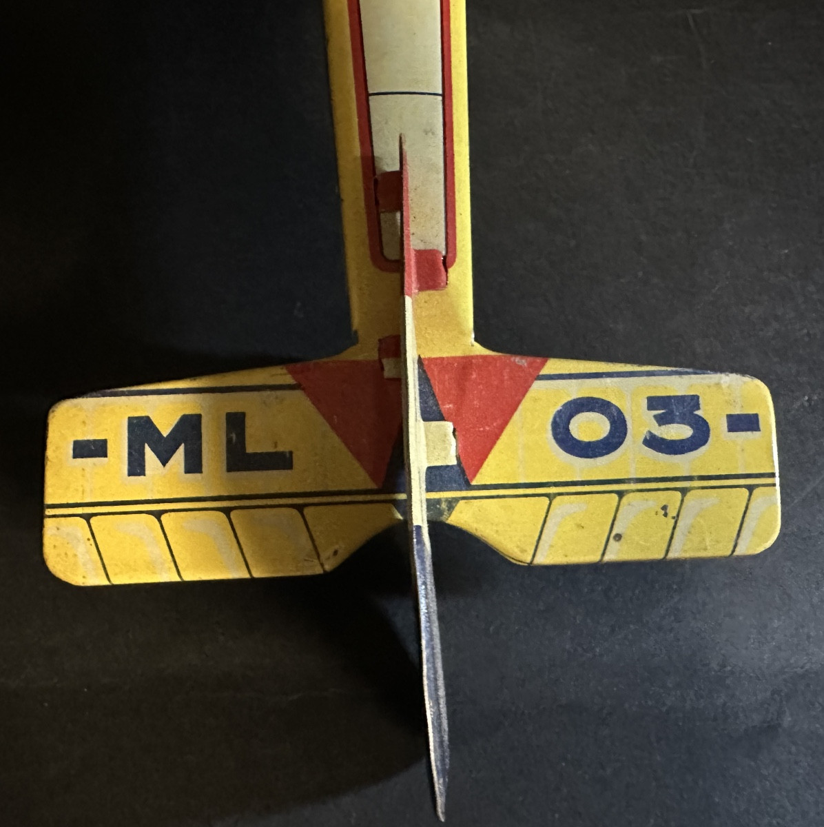 Ml Toy Airplane 1930 Martinan And Larnaude In Lithographed Tinplate In Very, Very Good Condition /21-photo-2