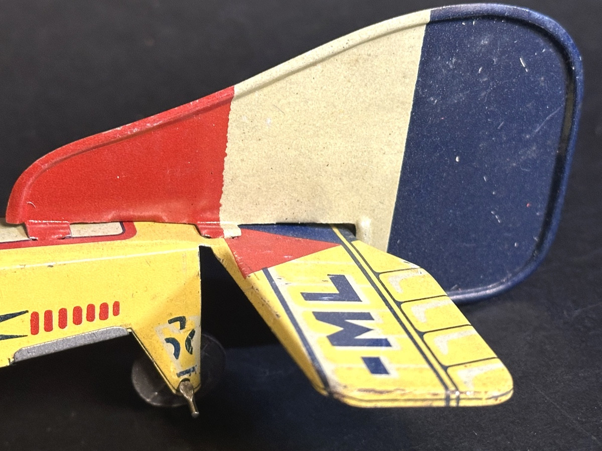 Ml Toy Airplane 1930 Martinan And Larnaude In Lithographed Tinplate In Very, Very Good Condition /21-photo-4