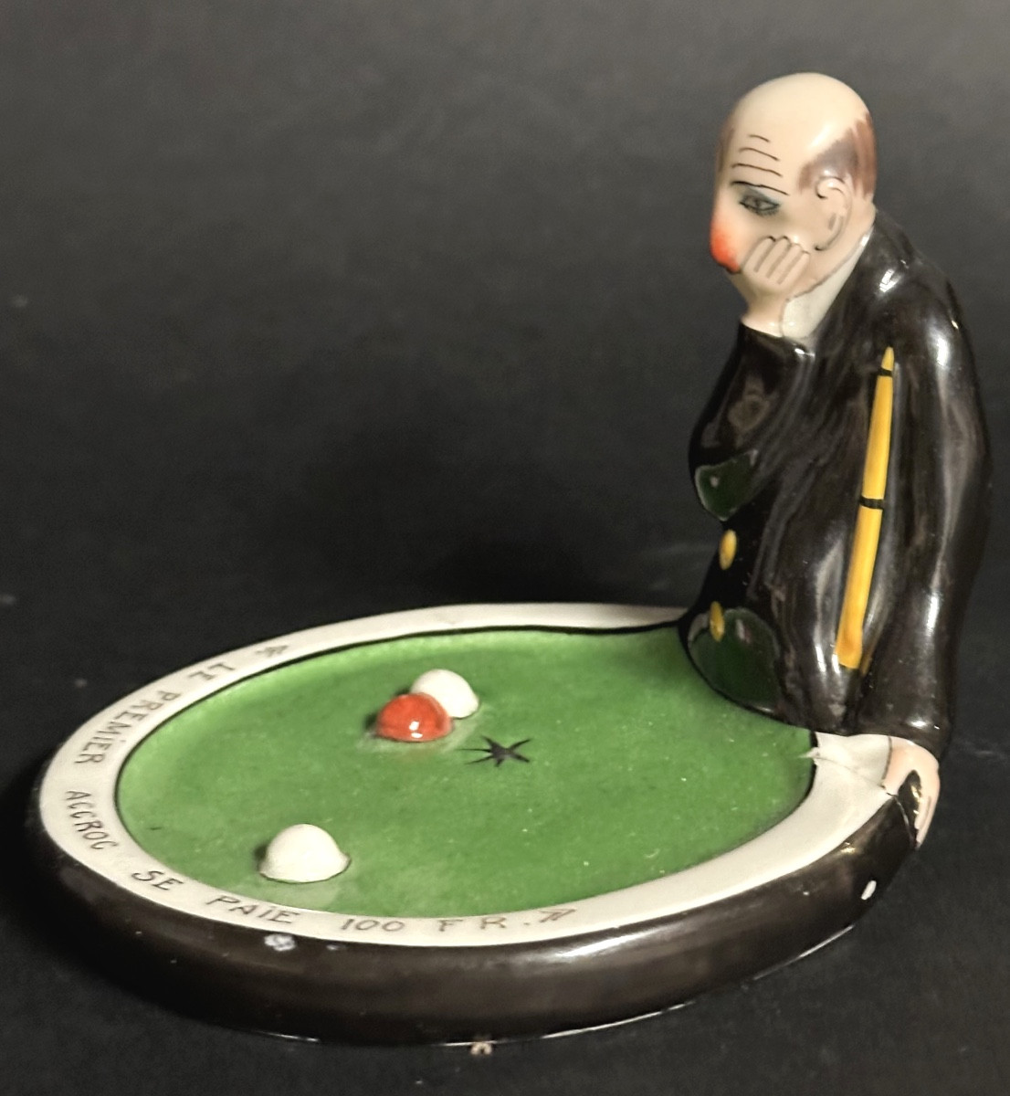 Billard ALADIN RARE vide poche en porcelaine en l’état Le 1er accroc se paye 100 Fr collection-photo-2