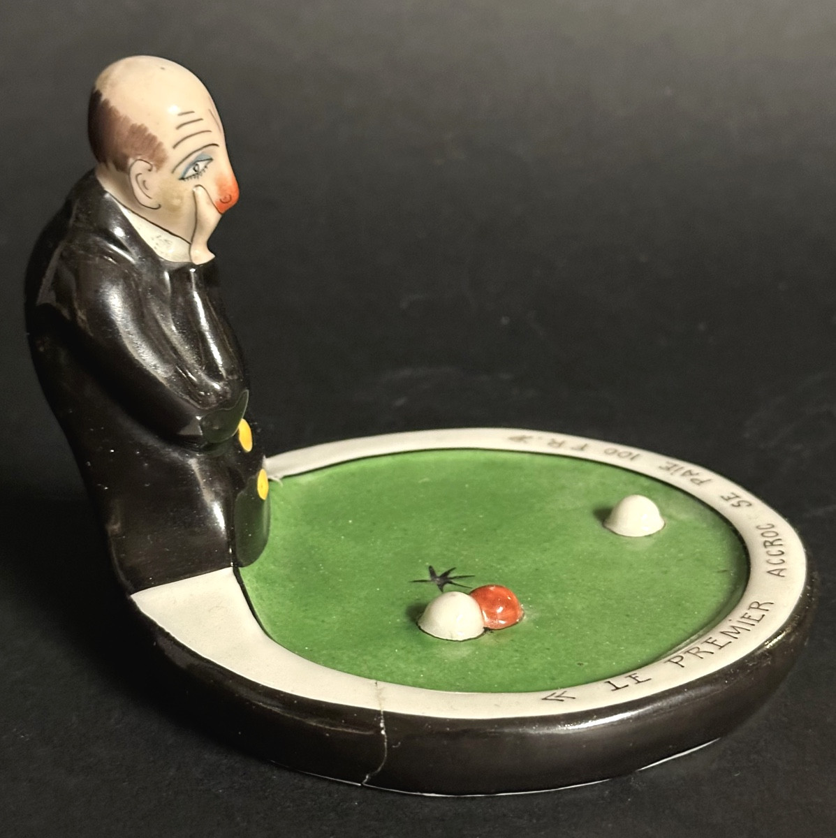 Billard ALADIN RARE vide poche en porcelaine en l’état Le 1er accroc se paye 100 Fr collection-photo-3