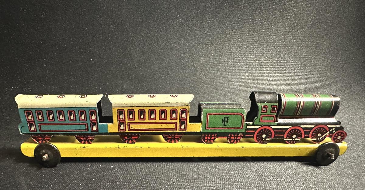 Ancien petit train PAYA 1920 1930 dit Penny Toy en tole lithographiée Jouet Espagne  /22 -photo-2