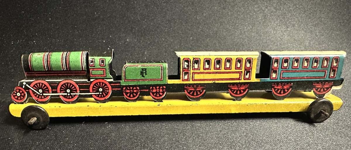 Ancien petit train PAYA 1920 1930 dit Penny Toy en tole lithographiée Jouet Espagne  /22 