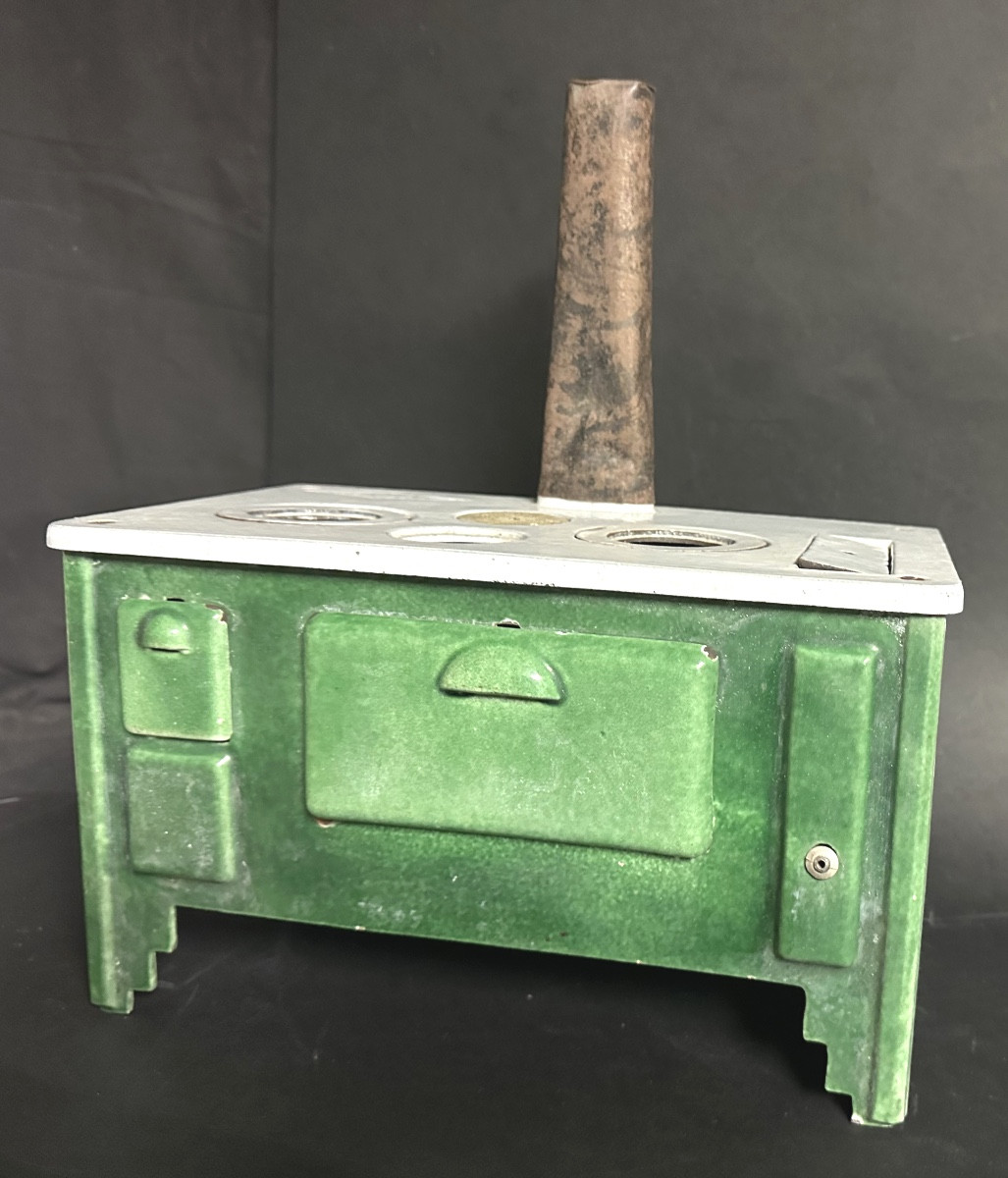 Cuisinière d’enfant BABY BAUDIN en fonte émaillée de poupée jouet Décoration de cuisine-photo-4