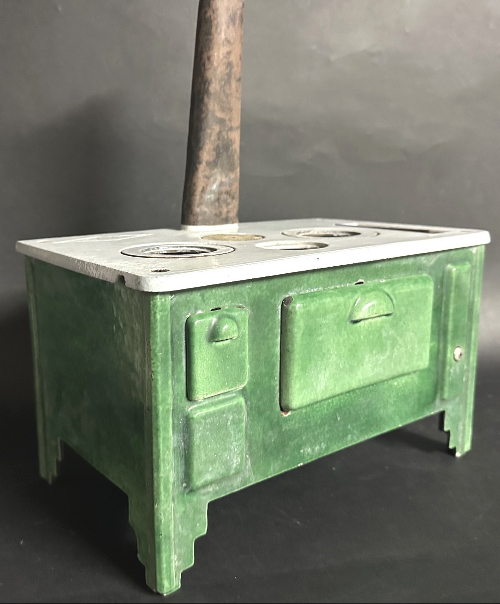 Cuisinière d’enfant BABY BAUDIN en fonte émaillée de poupée jouet Décoration de cuisine-photo-6