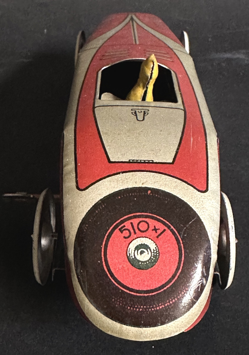 Ml Mechanical Racing Car No. 3 In Lithographed Tinplate 1930 Martinan And Larnaude Toy /23-photo-4