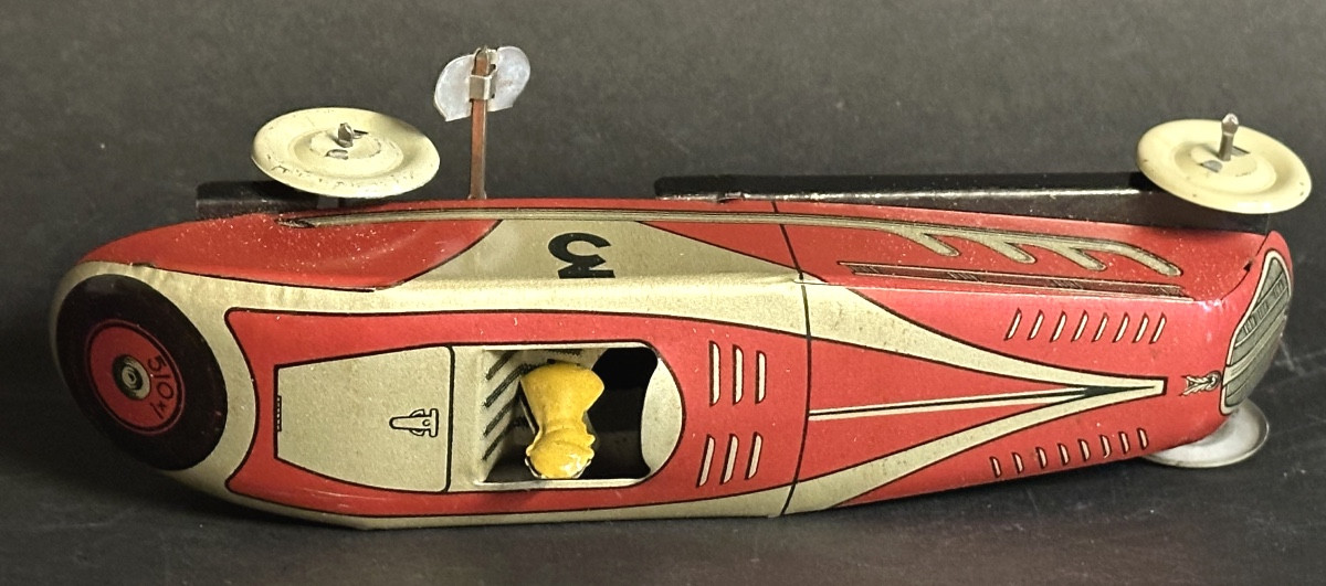 Ml Mechanical Racing Car No. 3 In Lithographed Tinplate 1930 Martinan And Larnaude Toy /23-photo-5