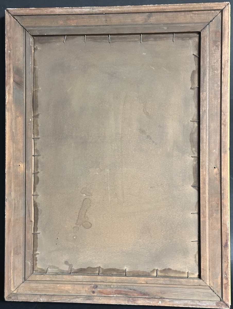 P. Vernin Oil Painting 1931 Pont En Royans Hanging Houses La Bourne Vercors Isère Alps /2-photo-2