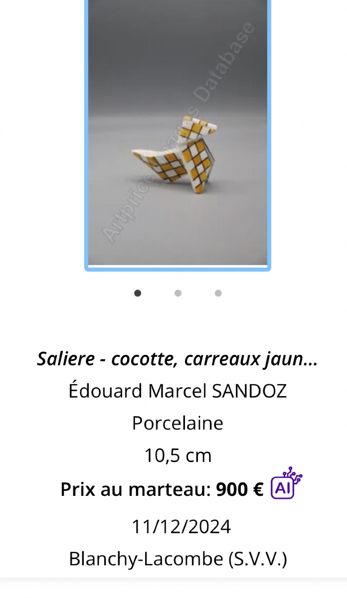 RARE salière cocotte Edouard Marcel SANDOZ 1921 Haviland Musée Limoges-photo-6