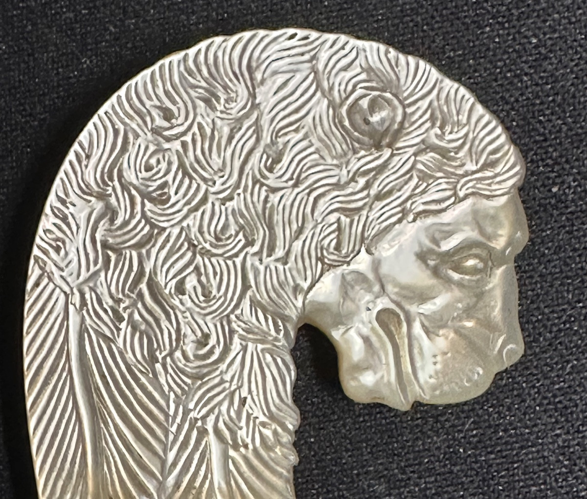 19th Century Mother-of-pearl Lion's Head Paper-cutter Based On An Antique Design-photo-4