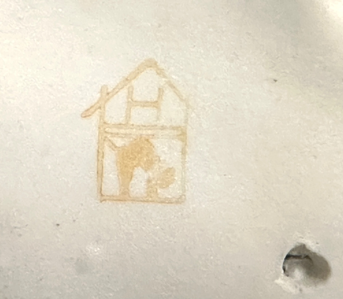 Biscuit de porcelaine Enfant au lapin et œuf de Pâques Hertwig & Co 1920-photo-4