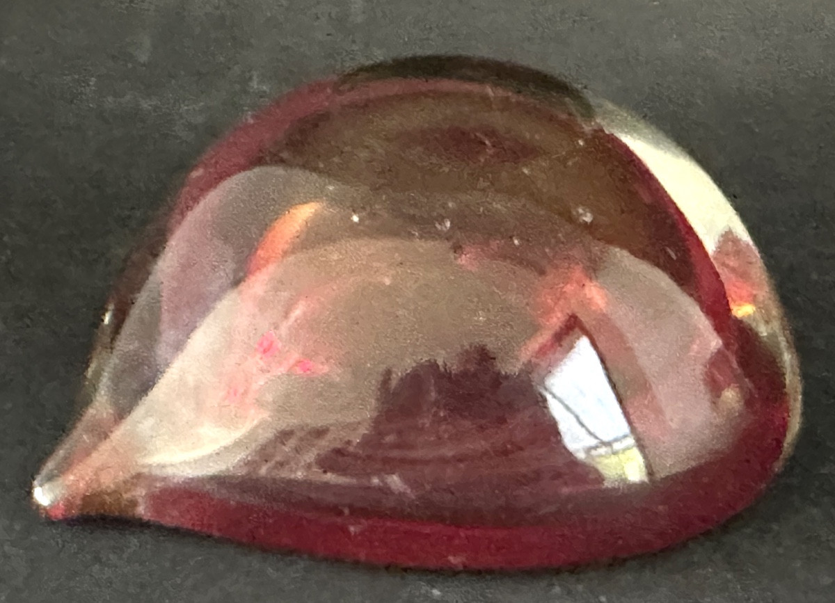 Murano Blown Glass Heart Pocket Tin Red 1960 Amour Saint-valentin In Very Good Condition-photo-2