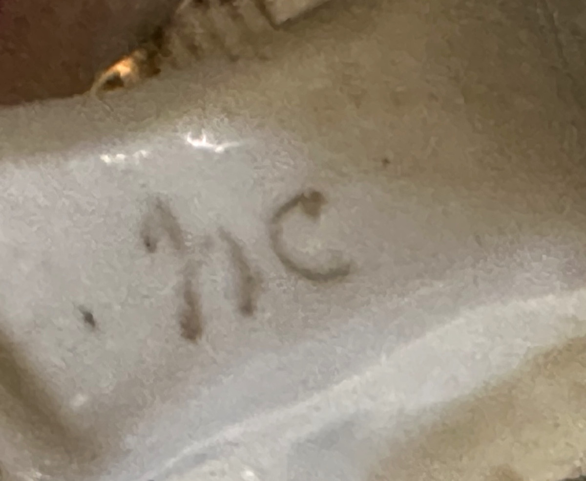 SAXE Paire de personnages de cour en porcelaine peinte XIXe en très bon état-photo-3