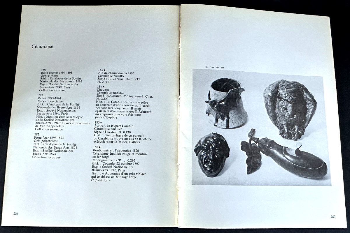 The Work Of Rupert Carabin 1862-1932 Book 1974 Galerie Du Luxembourg Paris Ex Libris-photo-4