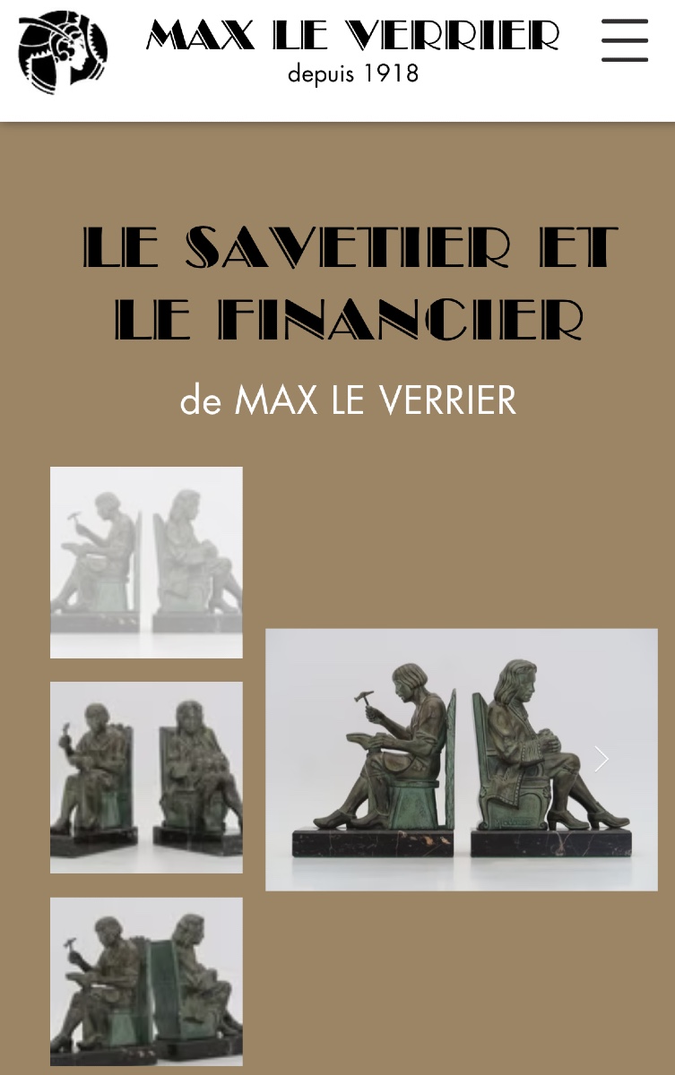 Max Le Verrier 1891-1973 Cale livres signé Le financier Serre Livres  en très bon état -photo-4