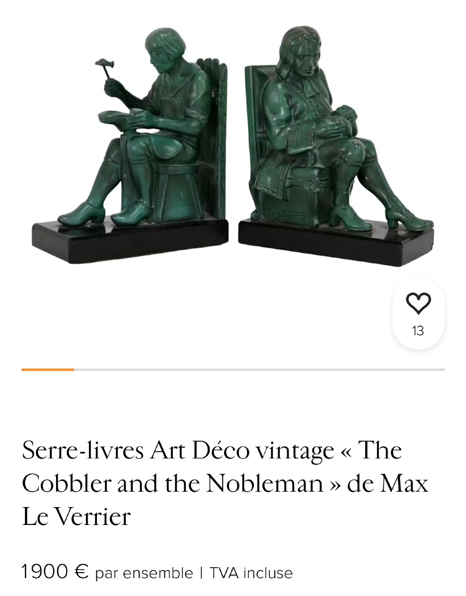 Max Le Verrier 1891-1973 Cale livres signé Le financier Serre Livres  en très bon état -photo-6