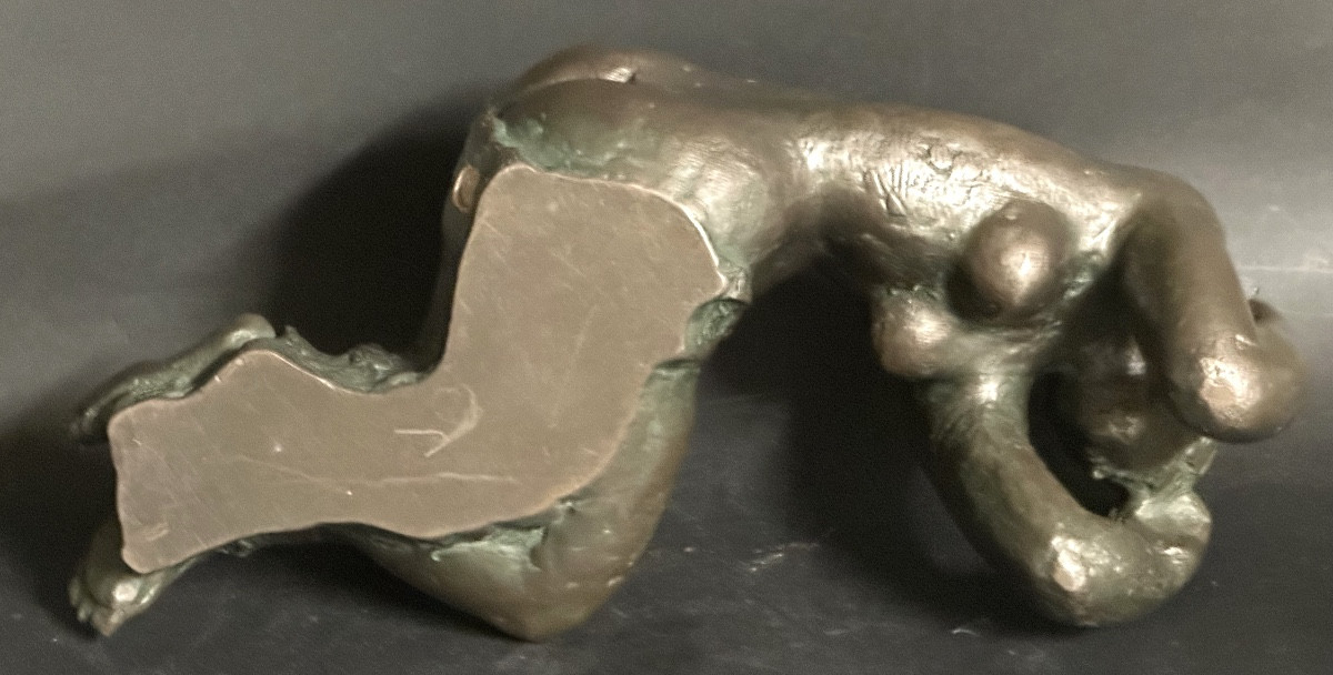 Volti 1915-1989 Reverie Bronze With Green-brown Patina 36 Cm-photo-3