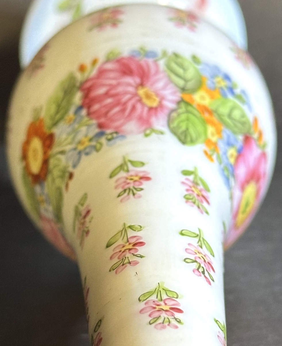 Turkey 19th Century Opaline Aspersoir Beykoz Rose Water Bottle Opaline Ottoman Turkish-photo-1