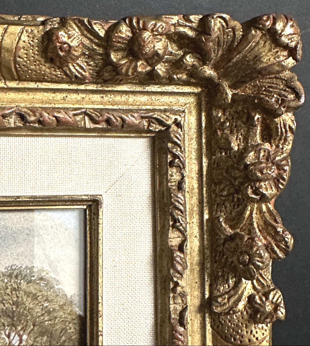 Joseph Laurent PELISSIER 1811-1892 Village Vosgien animé aquarelle Metz Mulhouse -photo-2