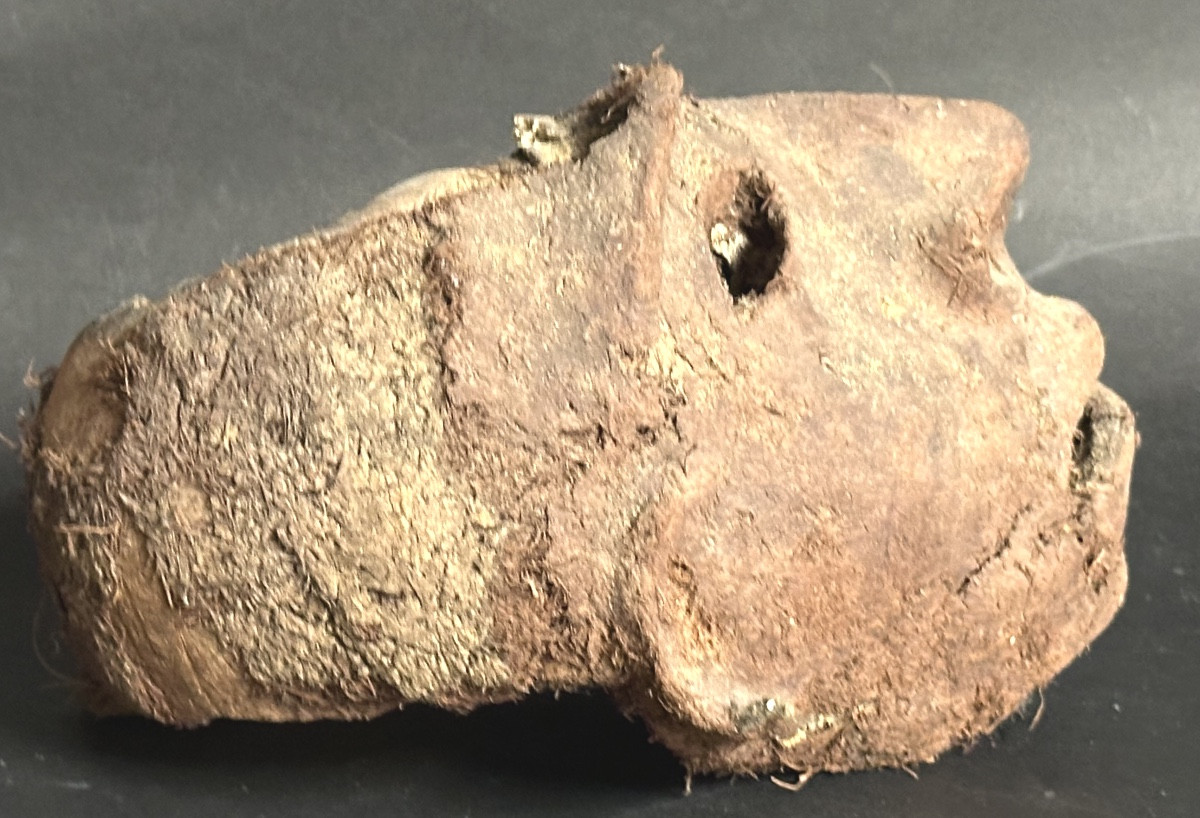 RARE crâne surmodelé Vaneatu Art Primitif Océanie relique en l’état Musée-photo-3