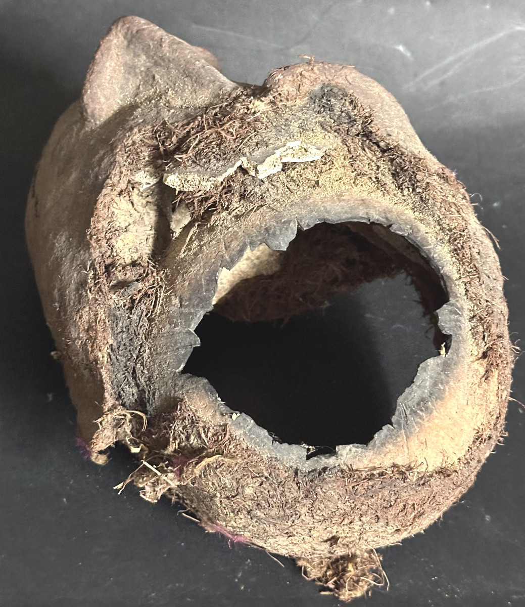 RARE crâne surmodelé Vaneatu Art Primitif Océanie relique en l’état Musée-photo-2