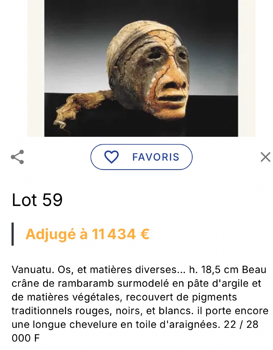 RARE crâne surmodelé Vaneatu Art Primitif Océanie relique en l’état Musée-photo-6